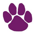 Purple Paw Print Temporary Tattoo